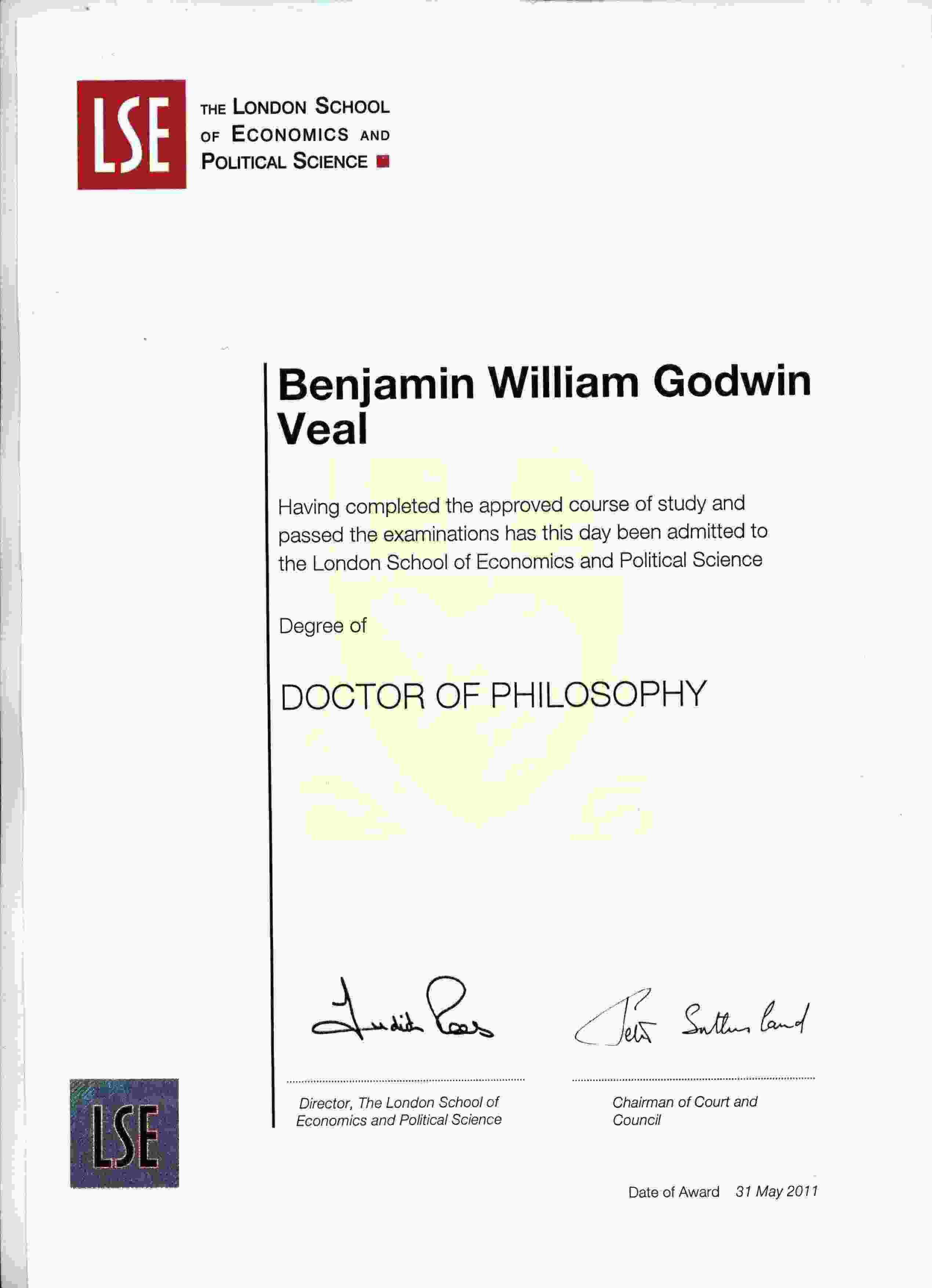 Ph.D. confirmation